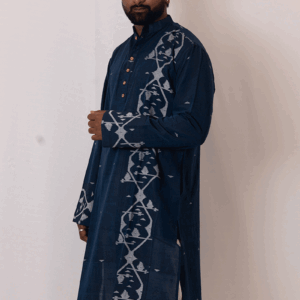 Indigo Horizon Jamdani Kurta
