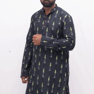 Emerald Arrow Ikat Kurta