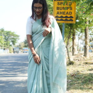 Handwoven Earthy Mustard Khadi Tussar Silk Saree