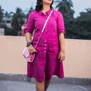 Handloom Linen Cotton Dress