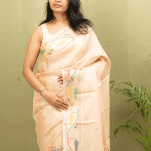 The Ivory & Multi-Tone Tussar Jamdani